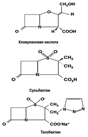  Химическая структура ингибиторов β-лактамаз